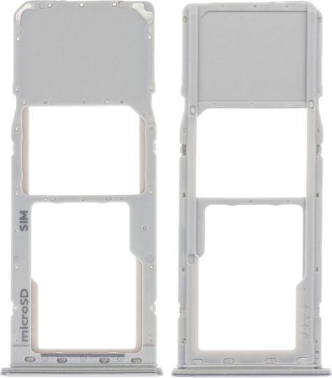 Einzelne SIM-Kartenhalter Samsung Galaxy A20 A205 2019 A30 A305 2019 A50 A505 2019 Silber