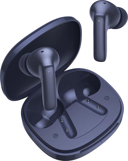 QCY T13 Pro In-ear Bluetooth Handsfree Ακουστικά με Αντοχή στον Ιδρώτα και Θήκη Φόρτισης Μπλε