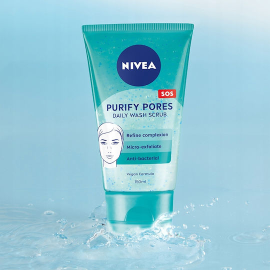 Nivea Clean Deeper Cremă Pentru Scrub Față 150ml