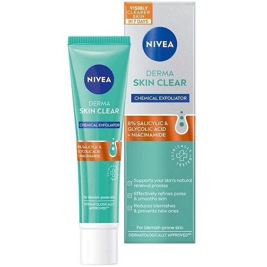 Nivea Derma Skin Clear Κρέμα για Scrub Προσώπου 40ml