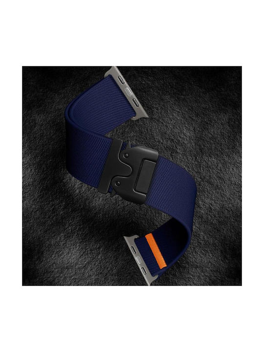 Apple Watch 42 44 45 46 49mm Xdfind Parachute Strap Elastic Nylon Midnight Blue