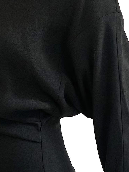 Damen Bluse mit einem Schulter Black