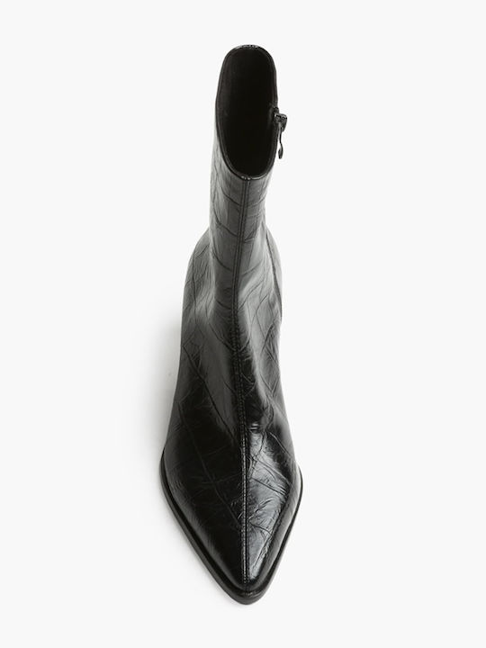 Women's Ankle Boots with Mid Heel Black