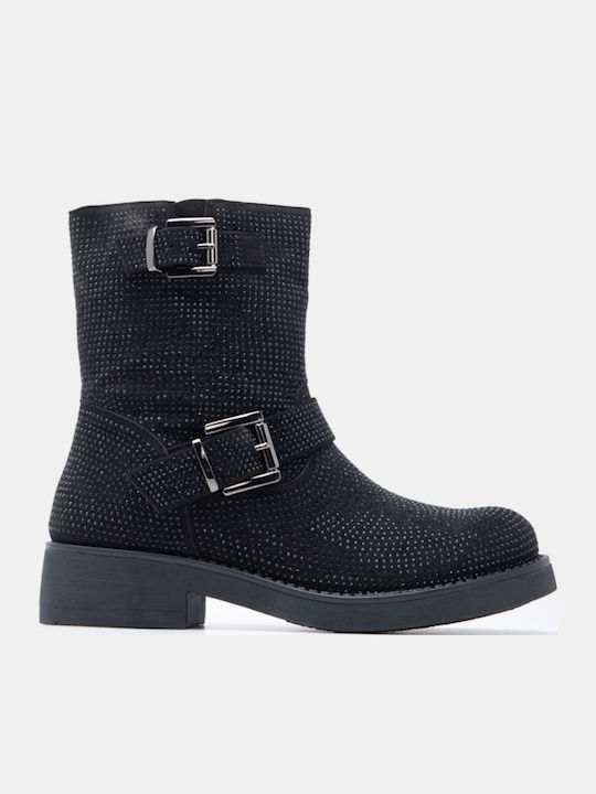 Suede Women's Ankle Boots Black