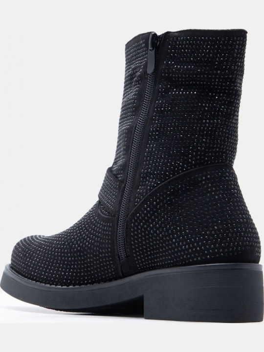 Suede Women's Ankle Boots Black