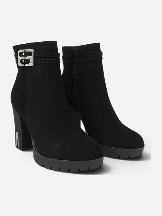 Suede Women's Ankle Boots Black