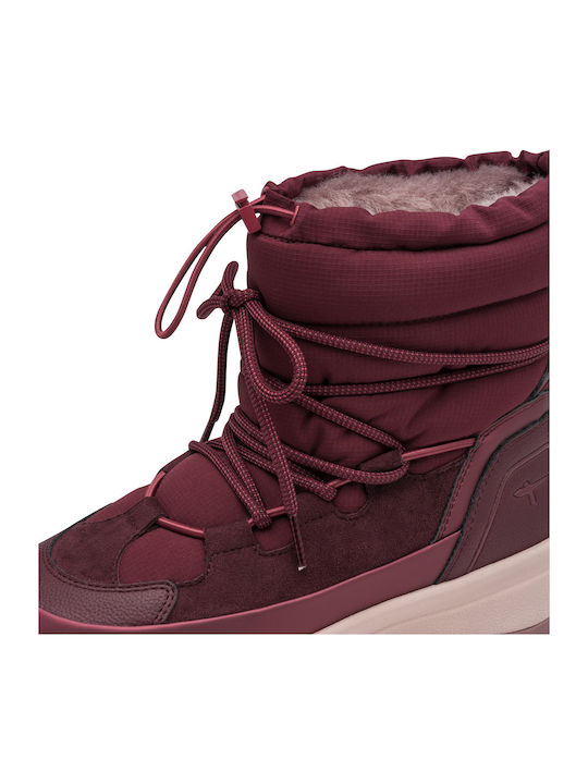Ghete Dama cu Toc Mediu Burgundy