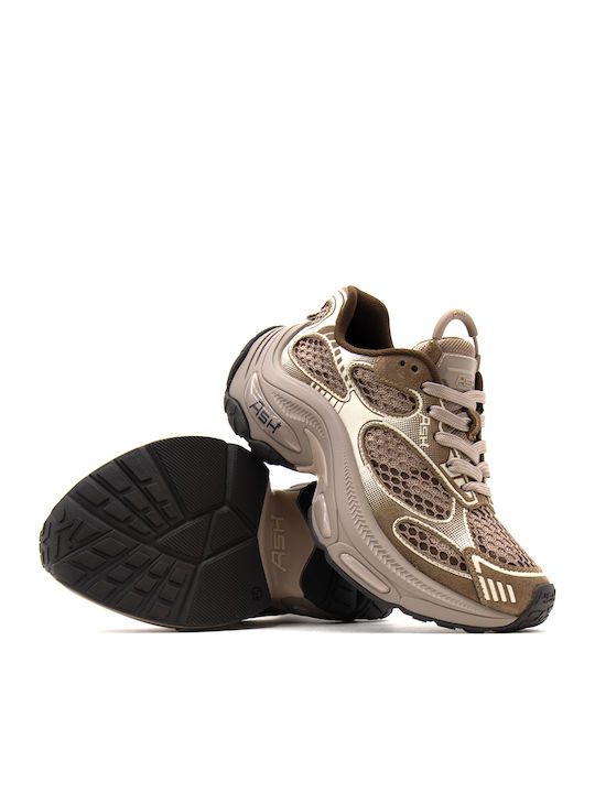 Women's Chunky Sneakers Ecru Beige Purple