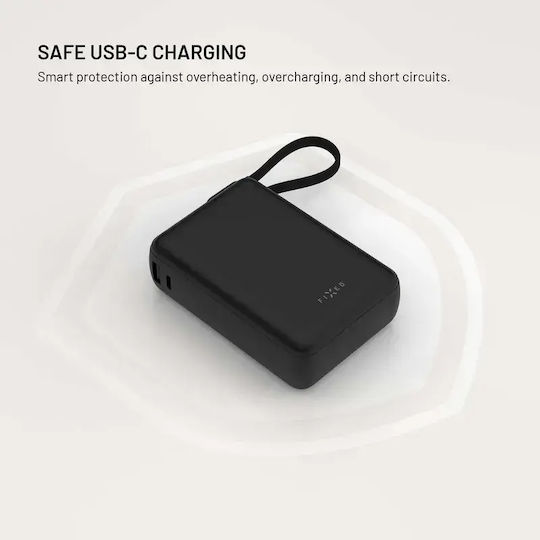 Fixed Zen 20 Loop Външна батерия 20000mAh 40W с USB-A порт и USB-C порт Power Delivery Черен