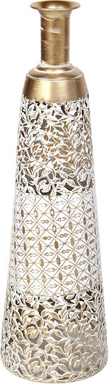 Keskor Decorative Floor Vase Metallic Gold 22x22xH73cm