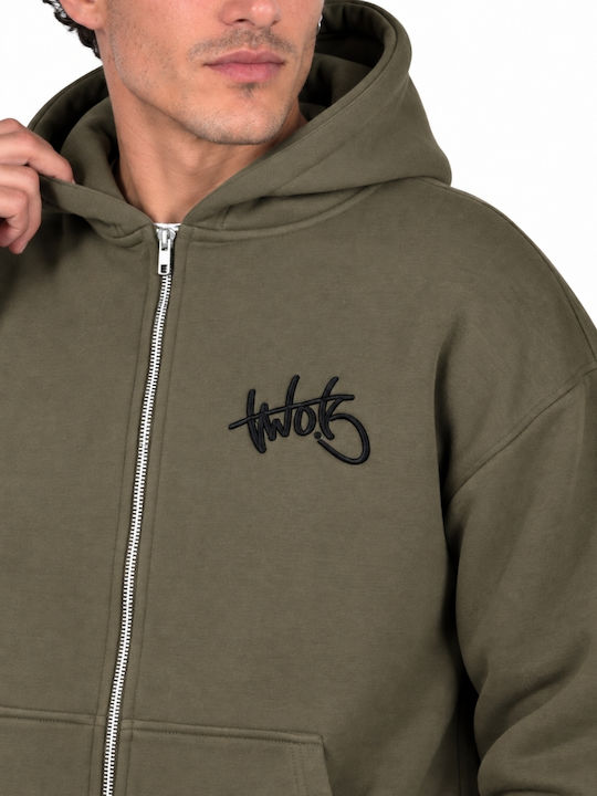 Hooded Cardigan Khaki