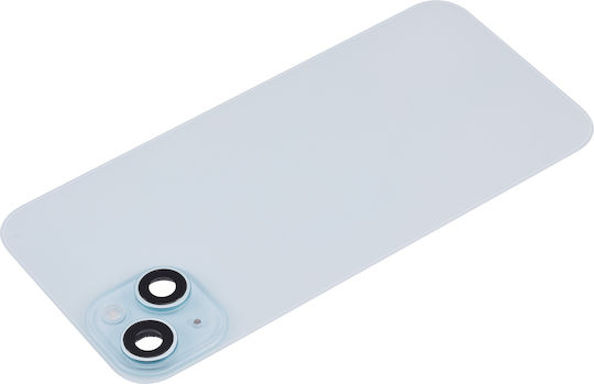 Back Glass W Magsafe Magnet & Nfc & Flashlight Flex Iphone 15 Plus No Logo Aftermarket Blue