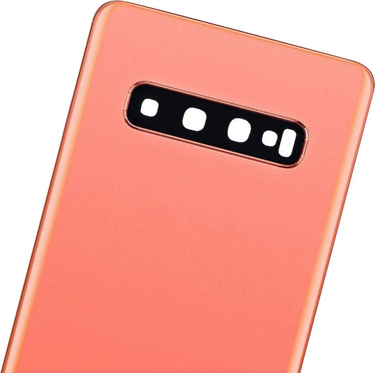 Back Cover Glass Camera Lens Samsung Galaxy S10 Service Pack Flamingo Pink