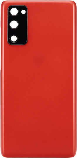 Back Cover Glass Camera Lens Samsung Galaxy S20 Fe 5g Aftermarket Plus Cloud Red