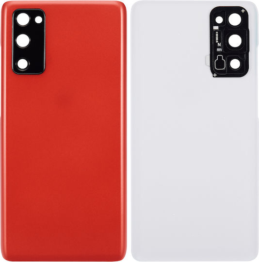 Back Cover Glass Camera Lens Samsung Galaxy S20 Fe 5g Aftermarket Plus Cloud Red