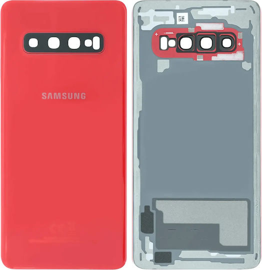 Задно Стъкло Капак Samsung Galaxy S10 Сервизен Комплект Червен