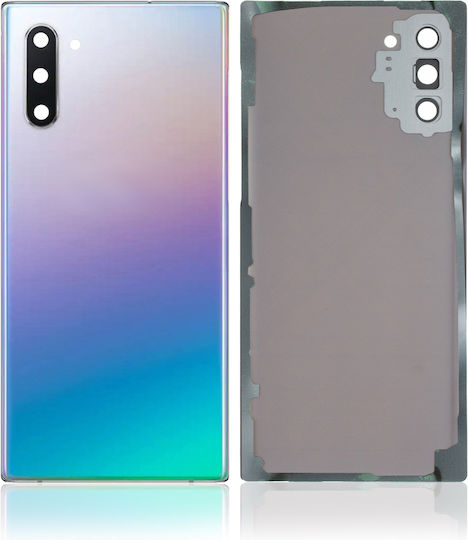 Back Cover Glass Camera Lens Samsung Galaxy Note 10 Service Pack Aura Glow Silver