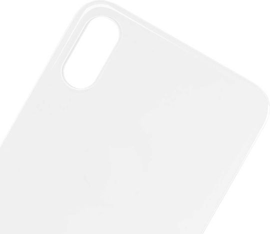 Rückseitiges Glasabdeckung Für Iphone Xs Kein Logo Silber