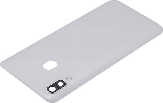 Задно Стъклено Капаче За Камера Съвместимо Samsung Galaxy A40 A405 2019 Следпазарно Плюс Бяло