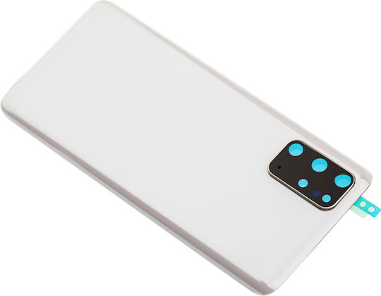 Rückseitiges Glas Kameraobjektiv Samsung Galaxy S20 Plus 5G Kein Logo Aftermarket Plus Cloud Weiß