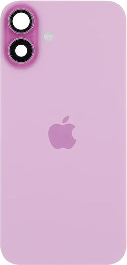 Back Glass W Magsafe Magnet & Nfc & Flashlight Flex Iphone 16 Plus Service Pack Pink