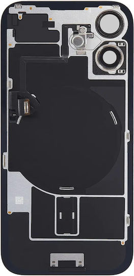 Back Glass W Magsafe Magnet & Nfc & Flashlight Flex Iphone 16 Plus Service Pack Pink