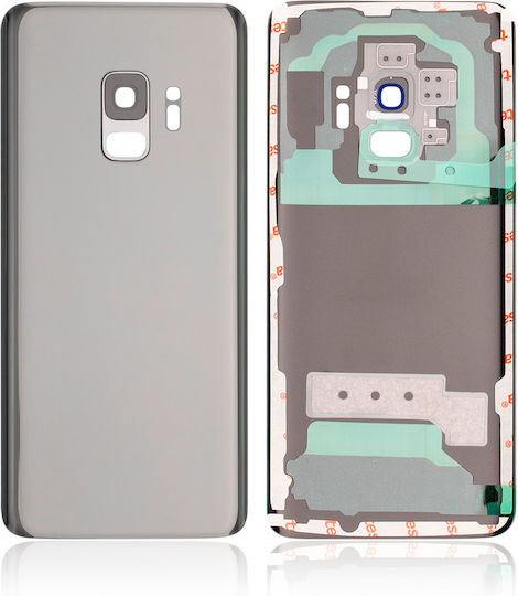 Sticlă Capac Spate Lentilă Cameră Samsung Galaxy S9 Fără Logo Aftermarket Plus Argintiu