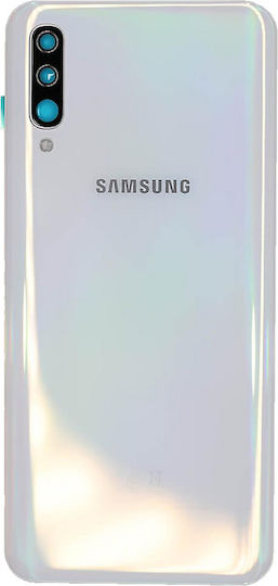 Back Cover Glass Camera Lens Samsung Galaxy A50 A505 2019 Service Pack White
