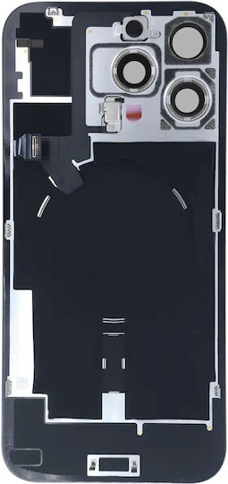 Back Glass W Magsafe Magnet & Nfc & Flashlight Flex Iphone 16 Pro Max Service Pack Natural Titanium