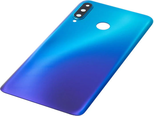 Задно Стъкло За Камера Huawei P30 Lite Nova 4e 4gb Ram Без Лого Пауново Синьо