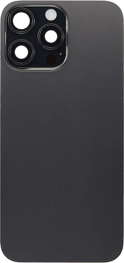 Back Glass W Magsafe Magnet & Nfc & Flashlight Flex Iphone 16 Pro Max No Logo Aftermarket Black Titanium