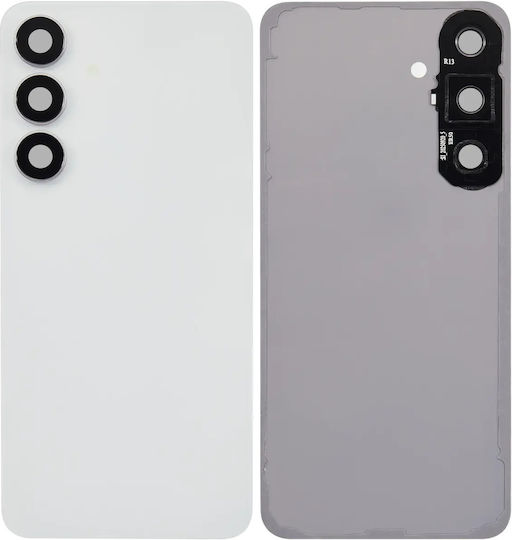 Back Cover Glass Camera Lens Samsung Galaxy S25 Fe No Logo Aftermarket Plus White