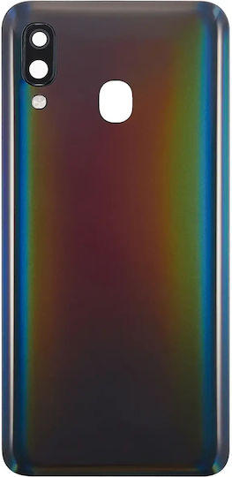 Back Cover Glass Camera Lens Compatible Samsung Galaxy A40 A405 2019 Aftermarket Plus Black