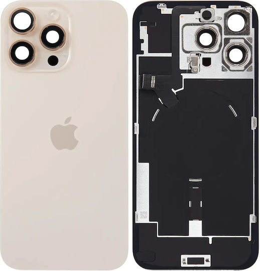 Rückglas W Magsafe Magnet & Nfc & Taschenlampe Flex iPhone 16 Pro Max Service Pack Desert Titanium