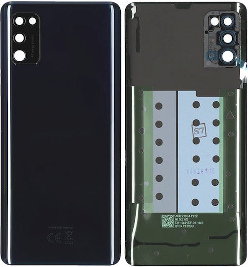 Geam Spate Capac Lentilă Cameră Samsung Galaxy A41 A415 2020 Pachet Service Prism Crush Negru