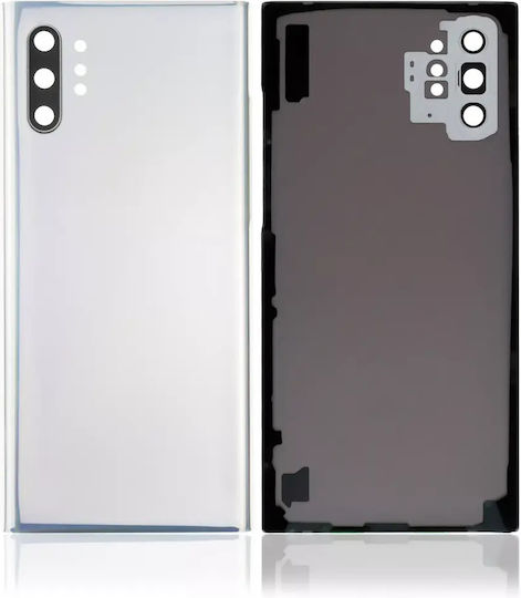 Back Cover Glas Kameraobjektiv Samsung Galaxy Note 10 Plus 5G Service Pack Aura Glow Silber