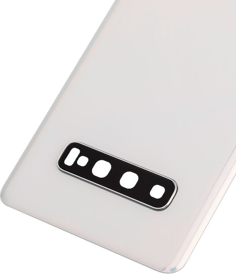 Back Cover Glass Camera Lens Samsung Galaxy S10 Plus Service Pack Prism White