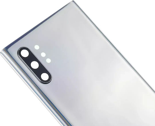 Back Cover Glas Kameraobjektiv Samsung Galaxy Note 10 Plus 5G Service Pack Aura Glow Silber
