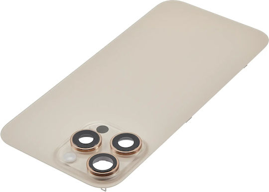 Rückglas W Magsafe Magnet & Nfc & Taschenlampe Flex iPhone 16 Pro Max Kein Logo Aftermarket Wüsten Titanium