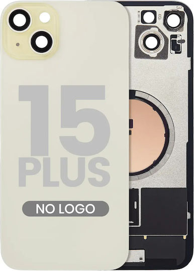 Back Glass W Magsafe Magnet Iphone 15 Plus No Logo Aftermarket Yellow