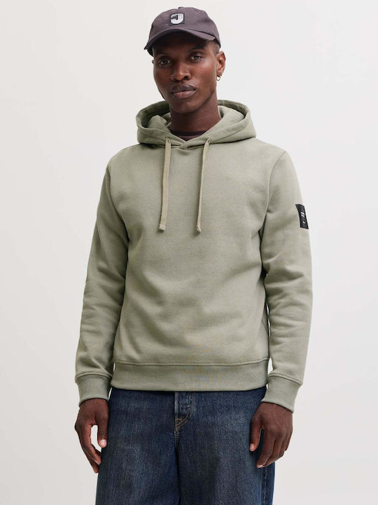 Jack & Jones Φούτερ Vetiver Khaki με Κουκούλα