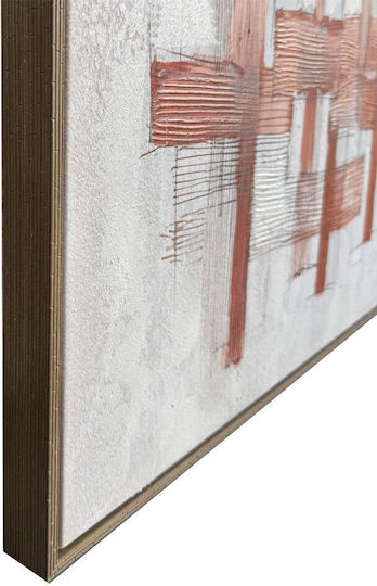 Decorative Framed Painting 80x120x4cm Canvas Eucalyptus Light Gray Wood 1pc