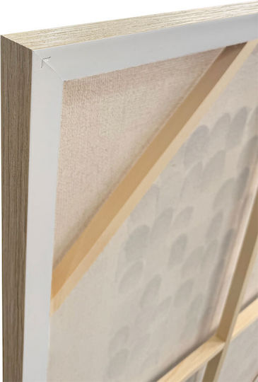 Sereno Decorative Framed Painting 80x120x4cm Canvas Mint Beige Wood 1pc