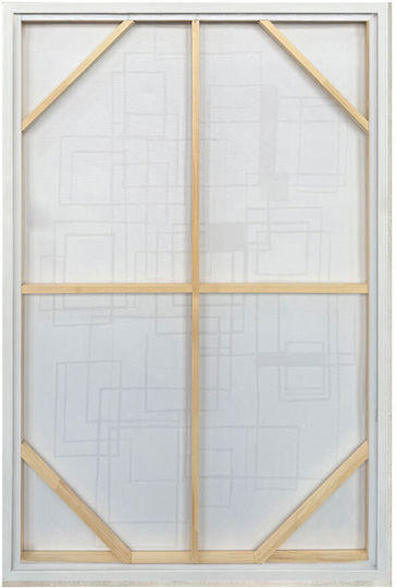 Rota Decorative Framed Painting 80x120x4cm Canvas Grey Oak Wood 1pc