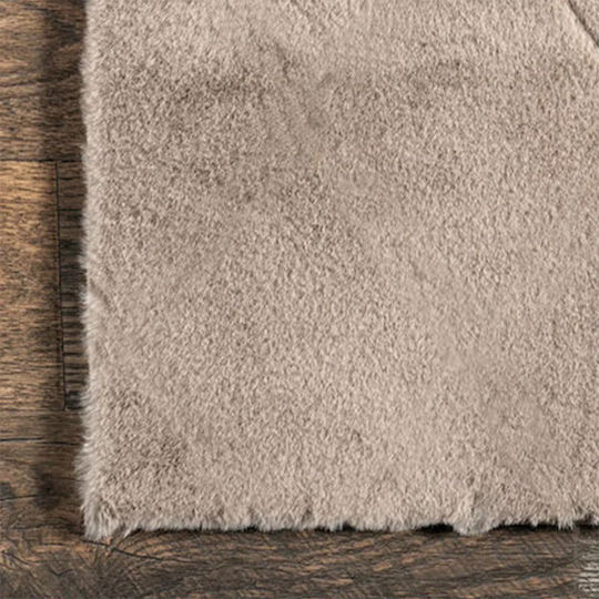 SpitiBazaar Non-Slip Rug Rectangular Furry Brown 120x180cm