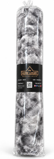 My Home Luxury Rutschfester Rechteckiger Zotteliger Teppich Grau 80x140cm