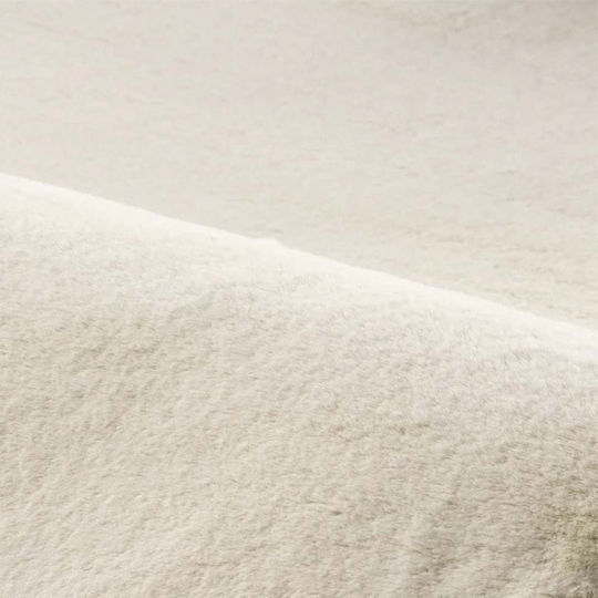 SpitiBazaar Rabbit Covor Antiderapant Rectangular Din Blană Ecru 160x230cm