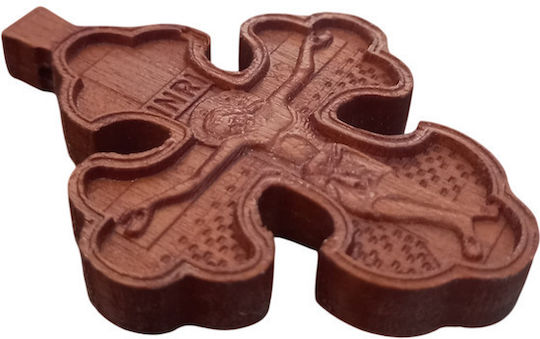 Wooden Orthodox Cross Crucifix 6.7x5cm