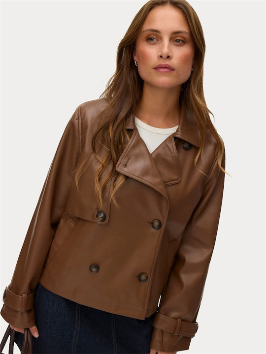 Γυναικείο Biker Jacket Cocoa Brown