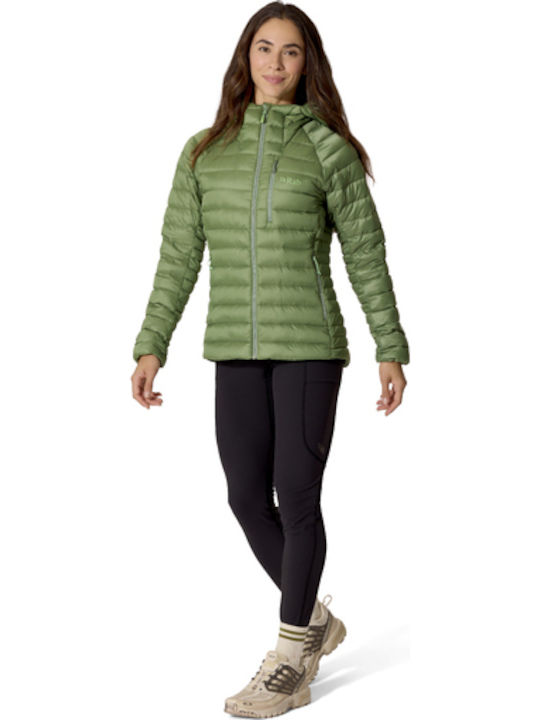 Microlight Alpine Women's Puffer Jacket for Winter Fig Green